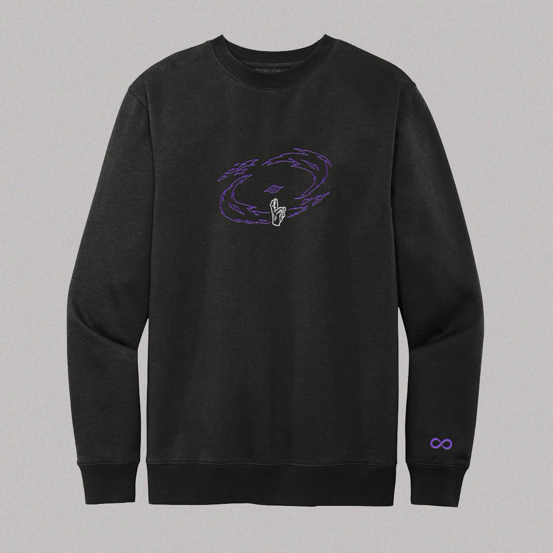 Purple and black discount sweatshirt