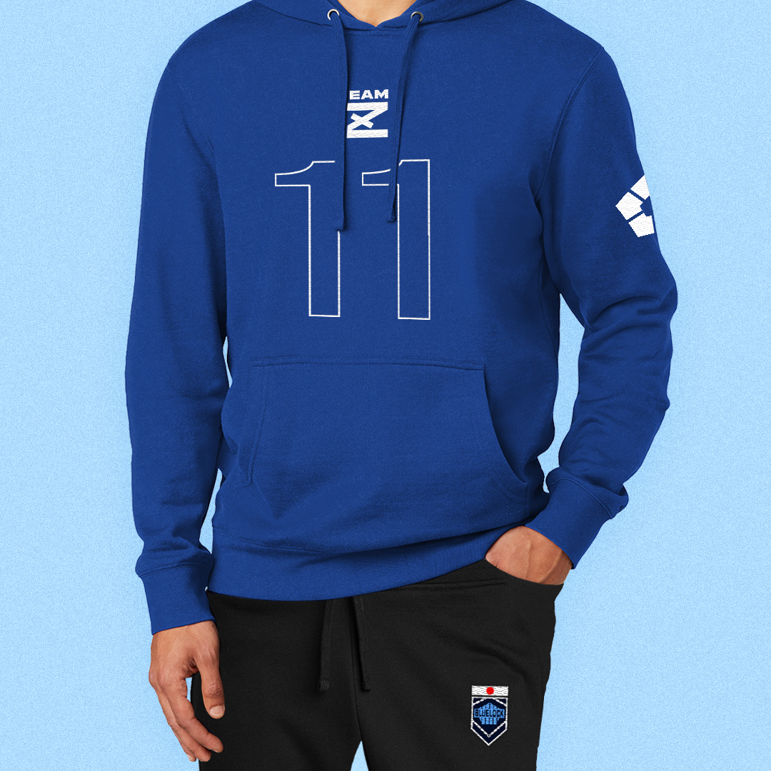 Blue Lock Embroidered Hoodie